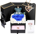 Unique Mother Birthday Gift with Preserved Roses and Necklace