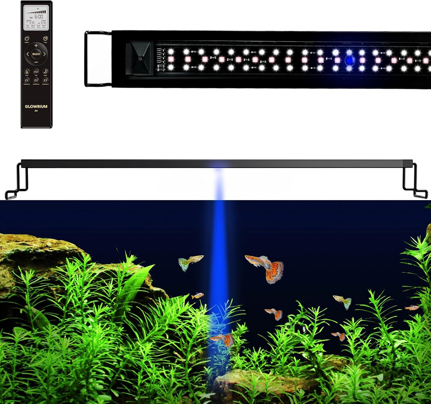GLOWRIUM LED Aquarium Light with Remote for Freshwater Tanks