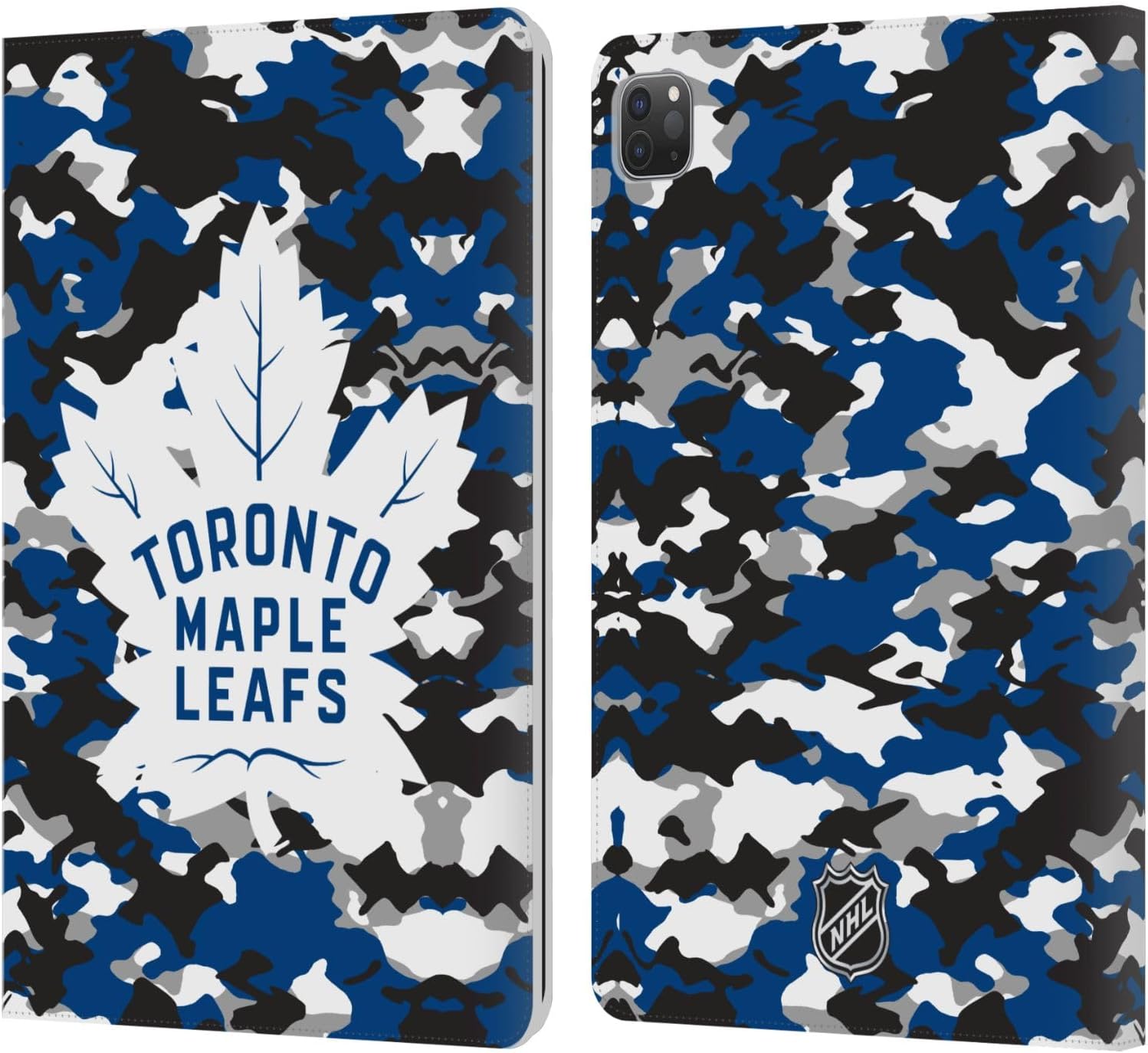 NHL Camouflage Toronto Maple Leafs Leather Wallet Case for iPad Pro