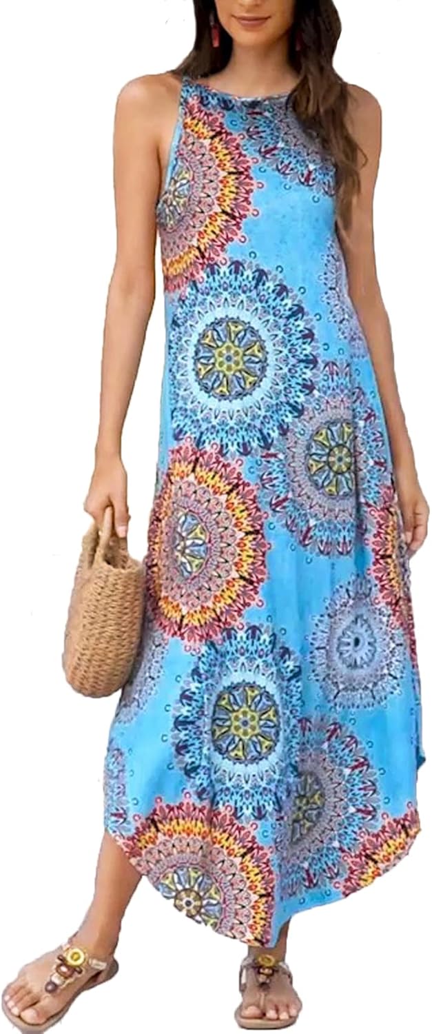 Halife Women's Summer Casual Sleeveless Beach Dress for All Occasions