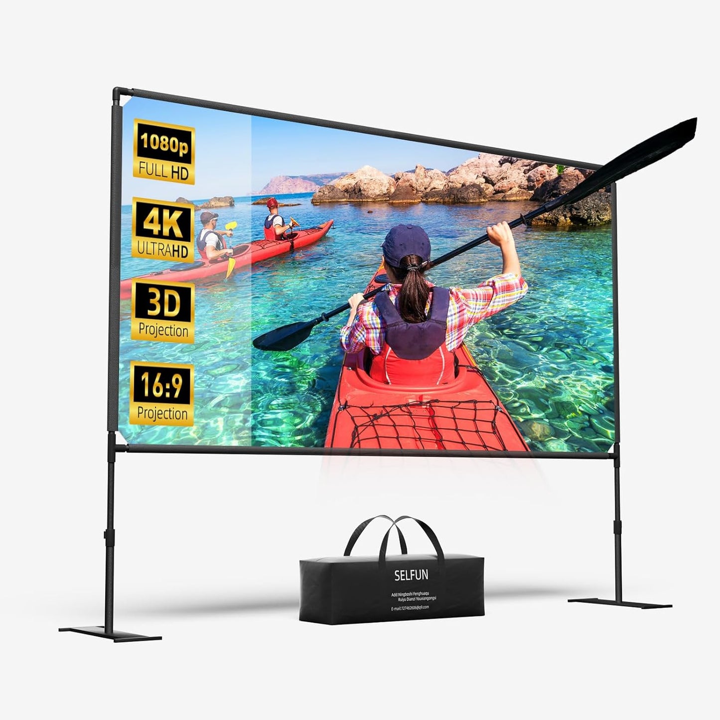100 Inch HD 4K Outdoor Projector Screen for Ultimate Entertainment