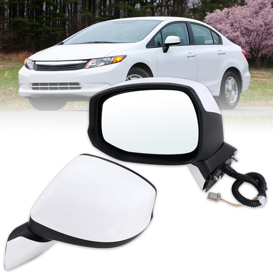 Left Driver Side Mirror for 2012-2015 Honda CIVIC - Manual Folding