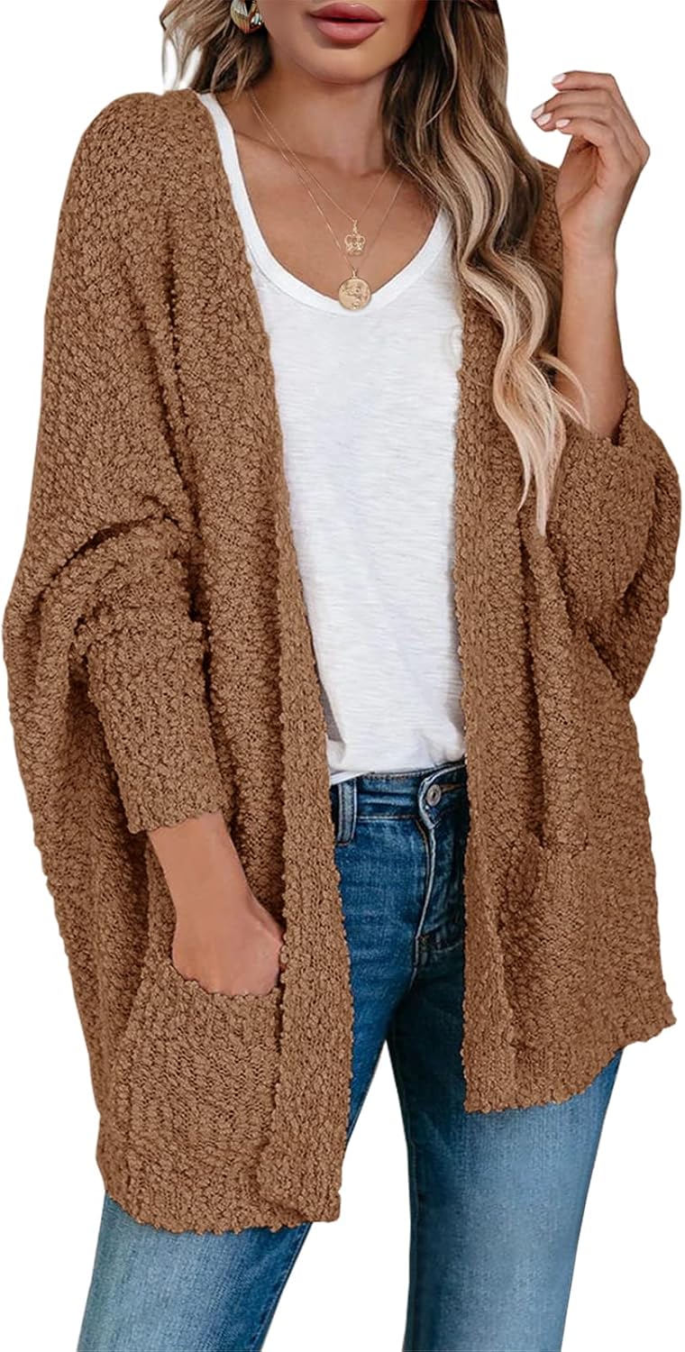 Saodimallsu Women's Chunky Popcorn Cardigan for Cozy Style
