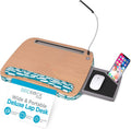 Deluxe Lap Desk with Pillow Cushion and USB Light - Portable Comfort