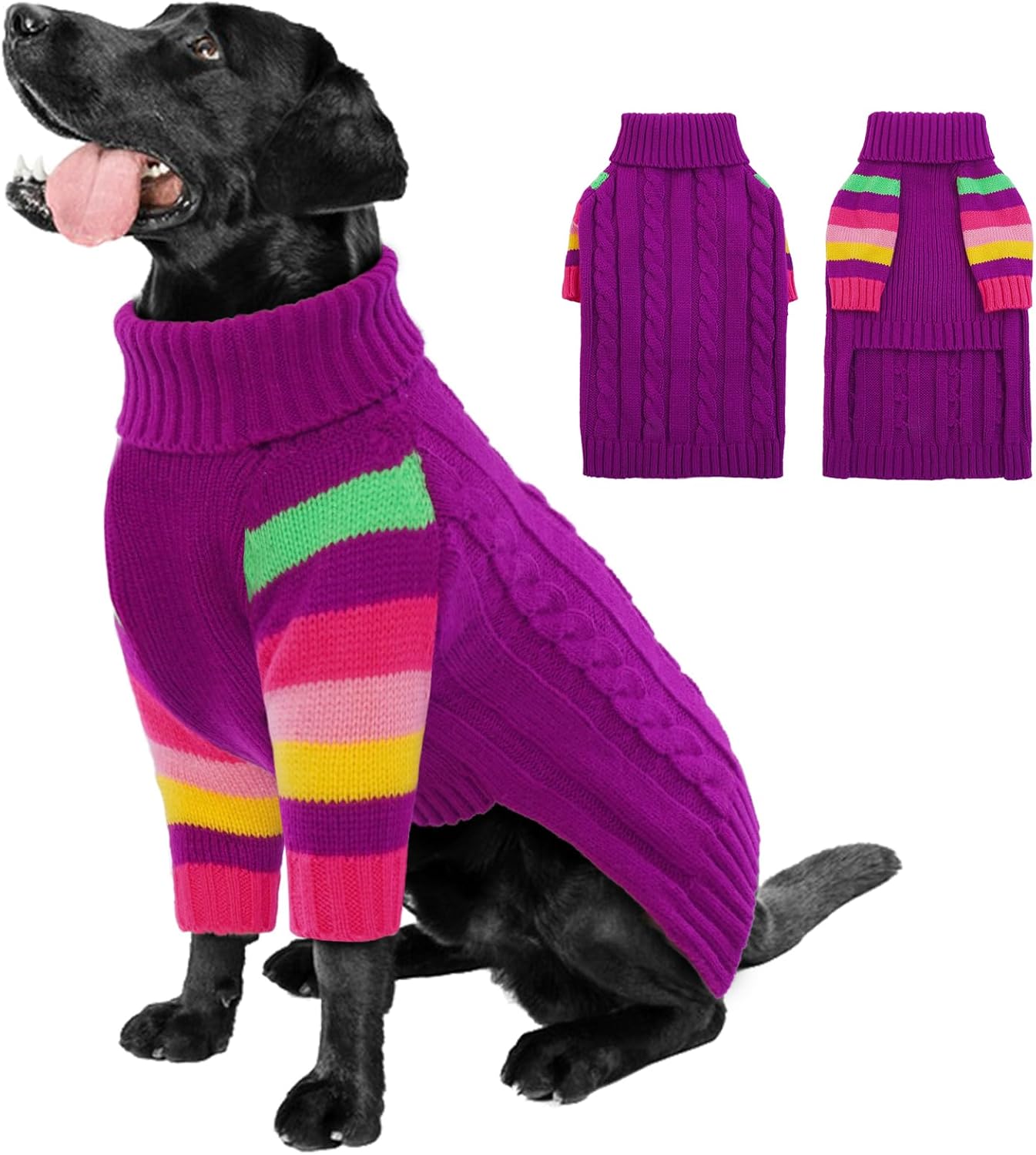 Warm Comfy Thick Dog Sweater for Large Dogs - Winter Fashion