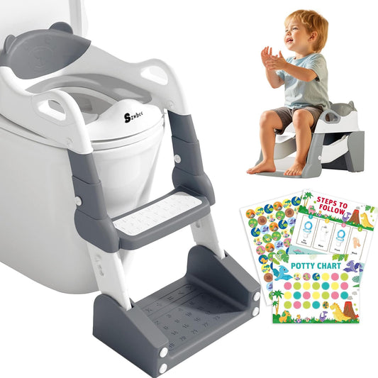 3-in-1 Potty Training Toilet for Toddlers with Step Stool