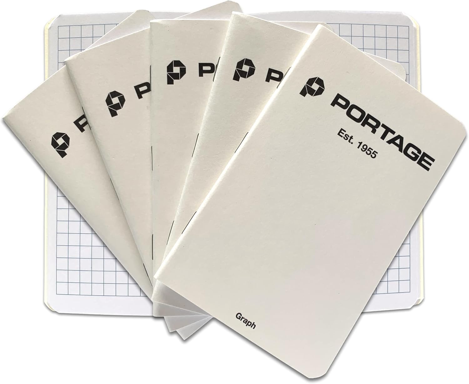 Pocket-sized White Graph Notebook 6-Pack
