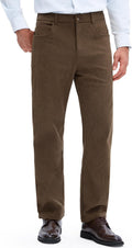 Men's Corduroy Pants Classic Casual Pants Elastic Waist - Comfortable