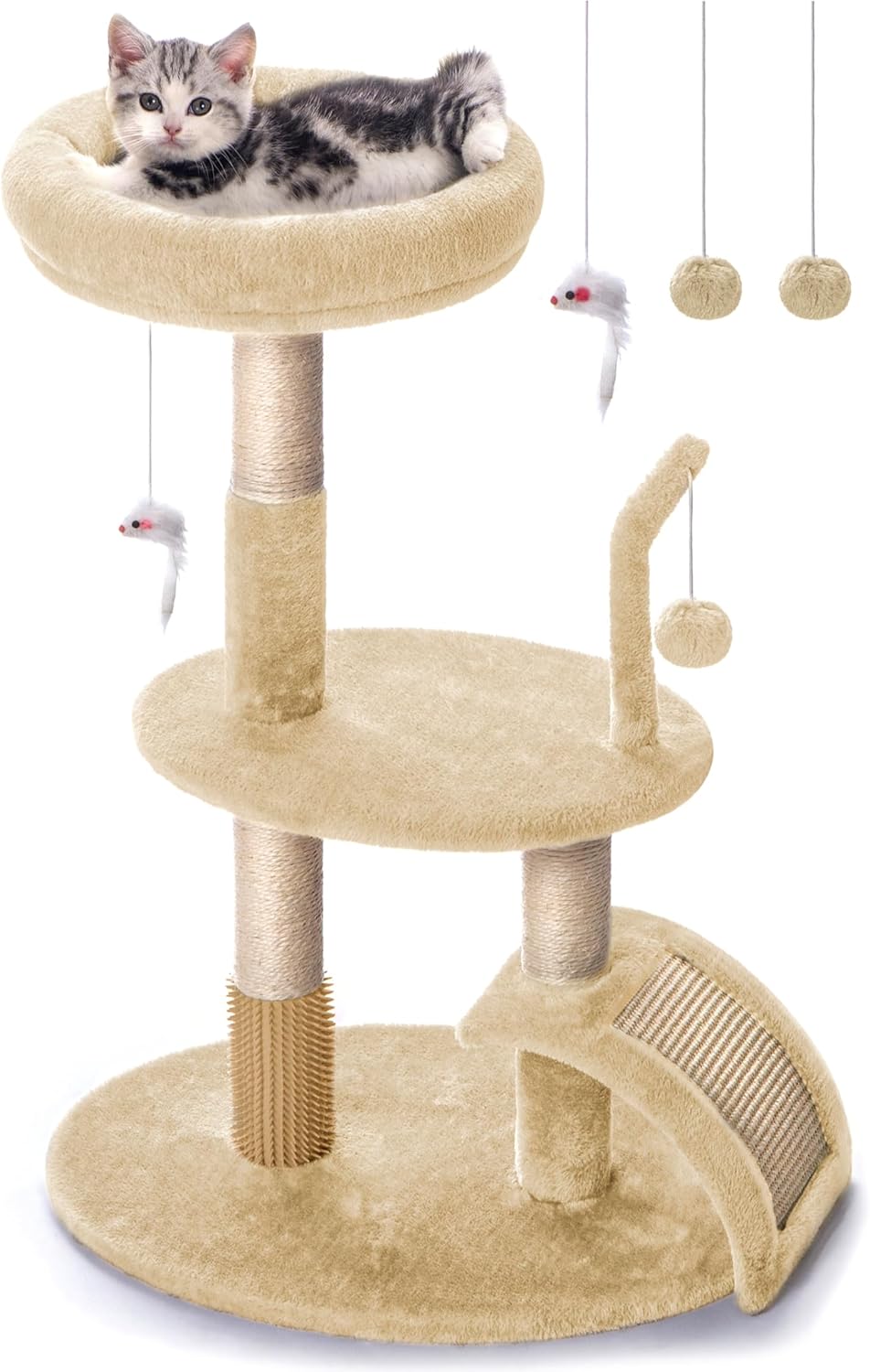 Large Cat Tree Tower with Scratching Post for Indoor Cats