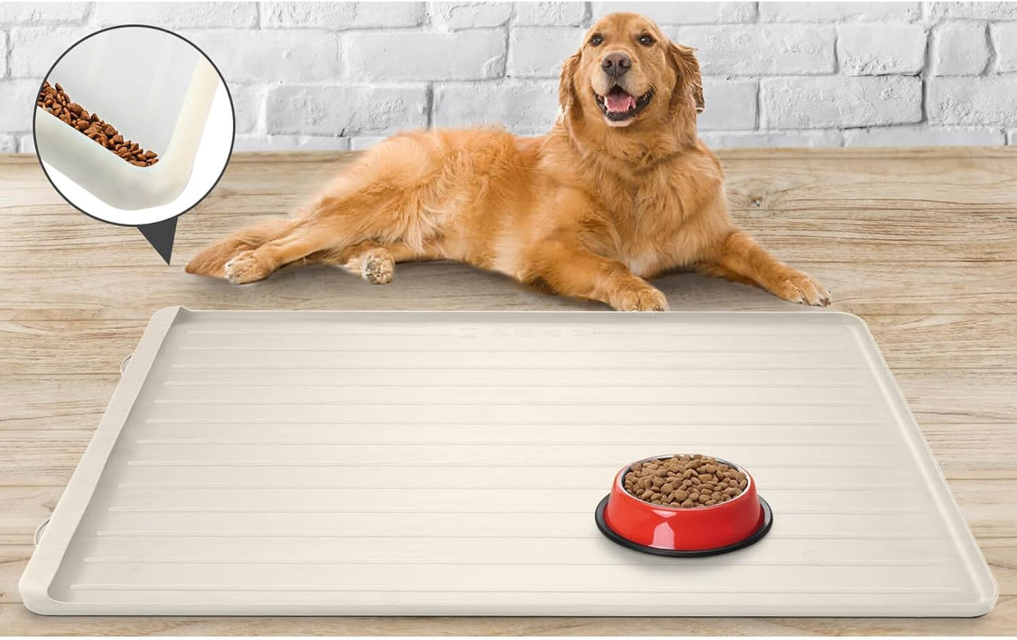 Dog Mat for Food and Water - Large Pet Feeding Mats