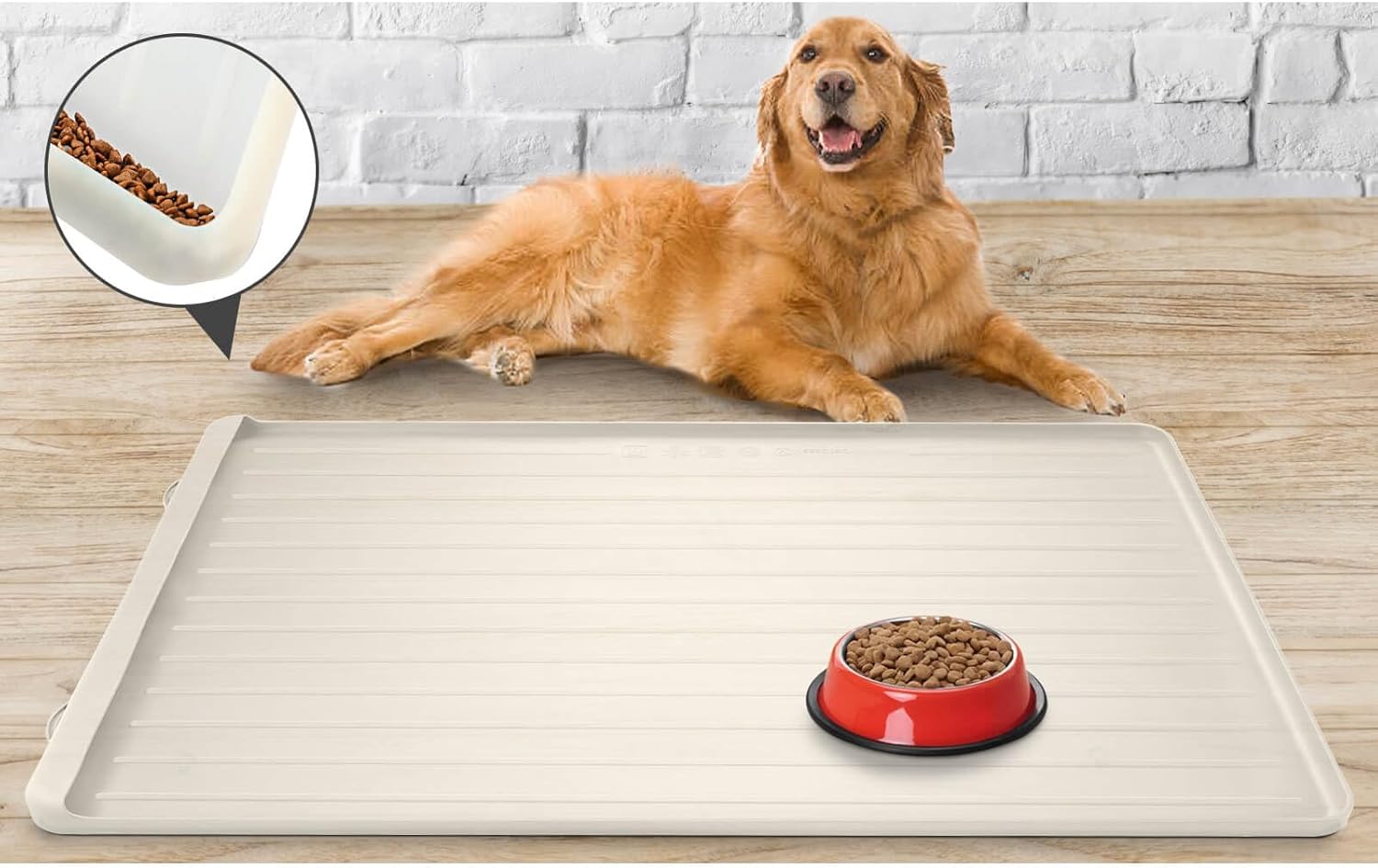 Dog Mat for Food and Water - Large Pet Feeding Mats