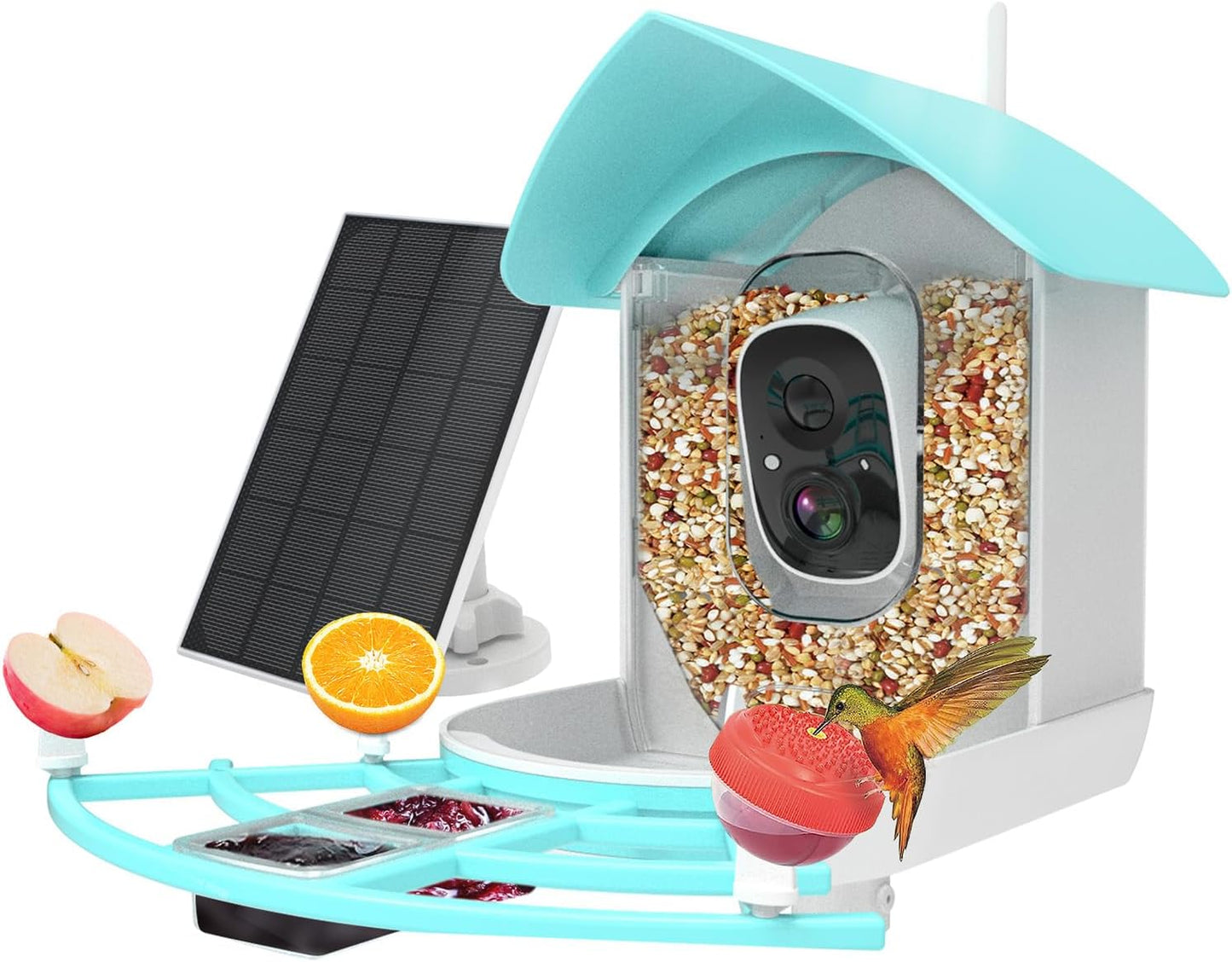 Sunydog Smart Bird Feeder: AI Recognition, HD Video, Solar, WiFi