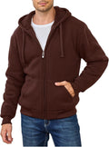 Hoodies for Men Full Zip Up Fleece Sherpa Lined Coat - Warm Thick