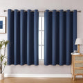 Blackout Curtains 70 in Wide 2-Panel Set - Room Darkening Stone Blue