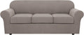 Stretch Sofa Covers 4 Piece Slipcover for 3 Cushion Sofa - Taupe
