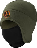 Soft Fleece 2-in-1 Winter Beanie for Men and Women - Ski Mask Ear Flap