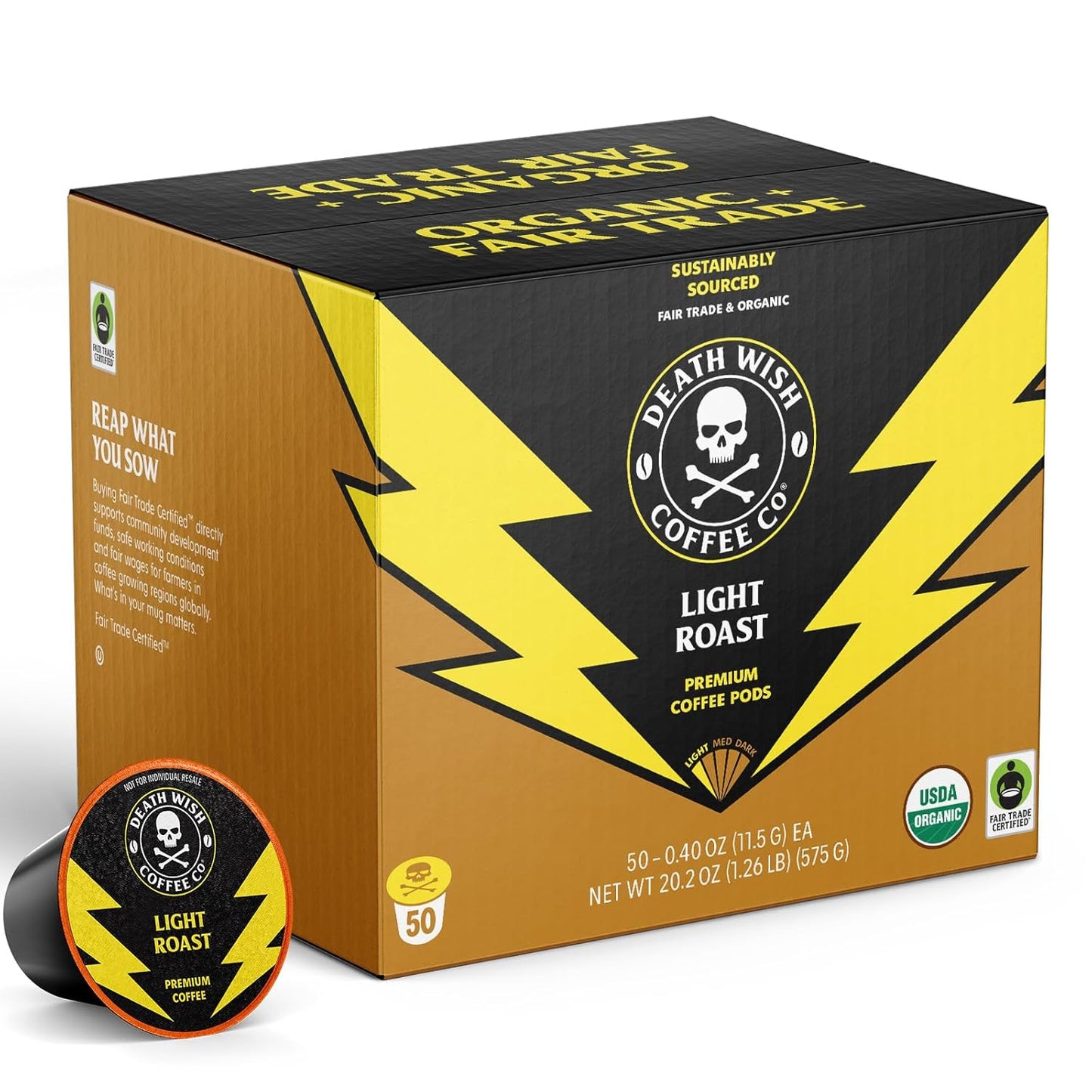 Organic Fair Trade Single Serve Pods, Bold Flavor