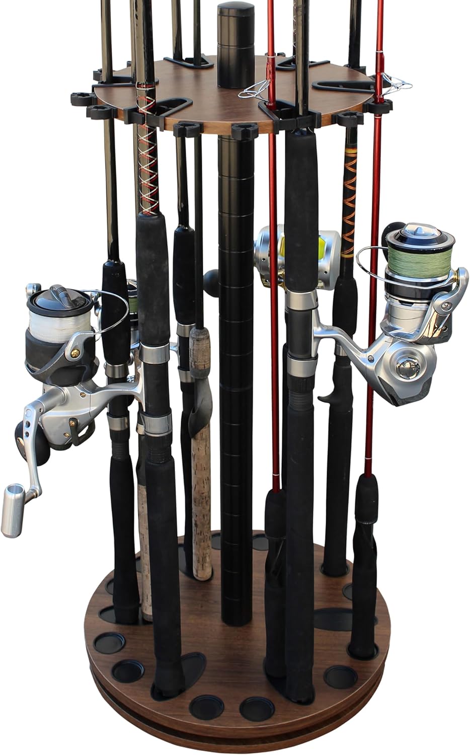 Fishing Rod Holder - 360 Spinning Rack for Garage Storage