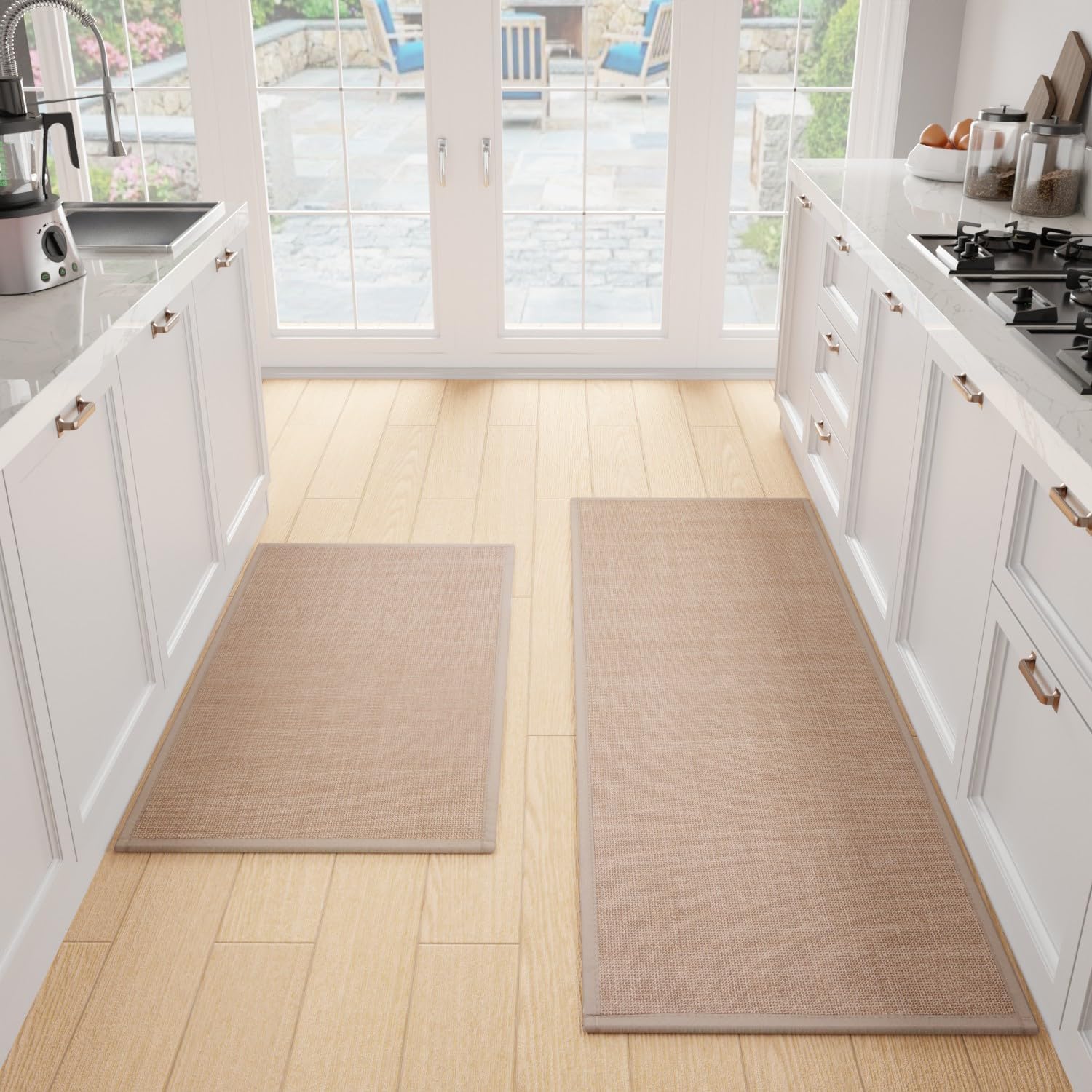 Cushioned Non Slip Kitchen Mat Set of 2 for Comfort and Safety
