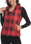 Women's Quilted Puffer Vest with 4 Pockets - Lightweight Warm