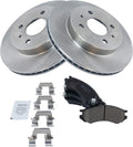 TRQ Front Brake Pad & Rotor Kit - Direct Fit Ceramic Brake Replacement