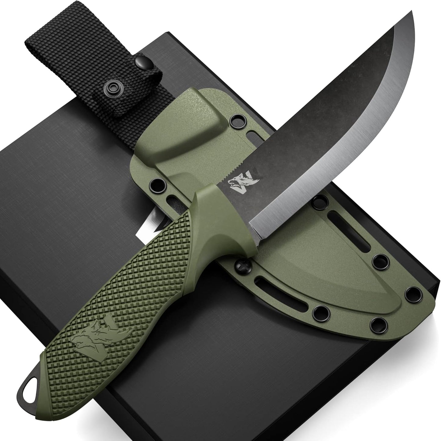 ODENWOLF D2 Steel Survival Knife - Ultimate Bushcraft Tool