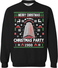 Men's Fleece-Lined Christmas Sweatshirt Funny Xmas Crewneck Pullover