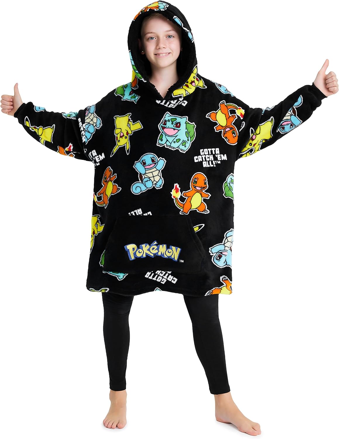 Cozy Pikachu Hoodie Blanket for Kids