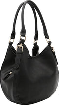 Light-weight 3 Compartment Faux Leather Medium Hobo Bag - Versatile