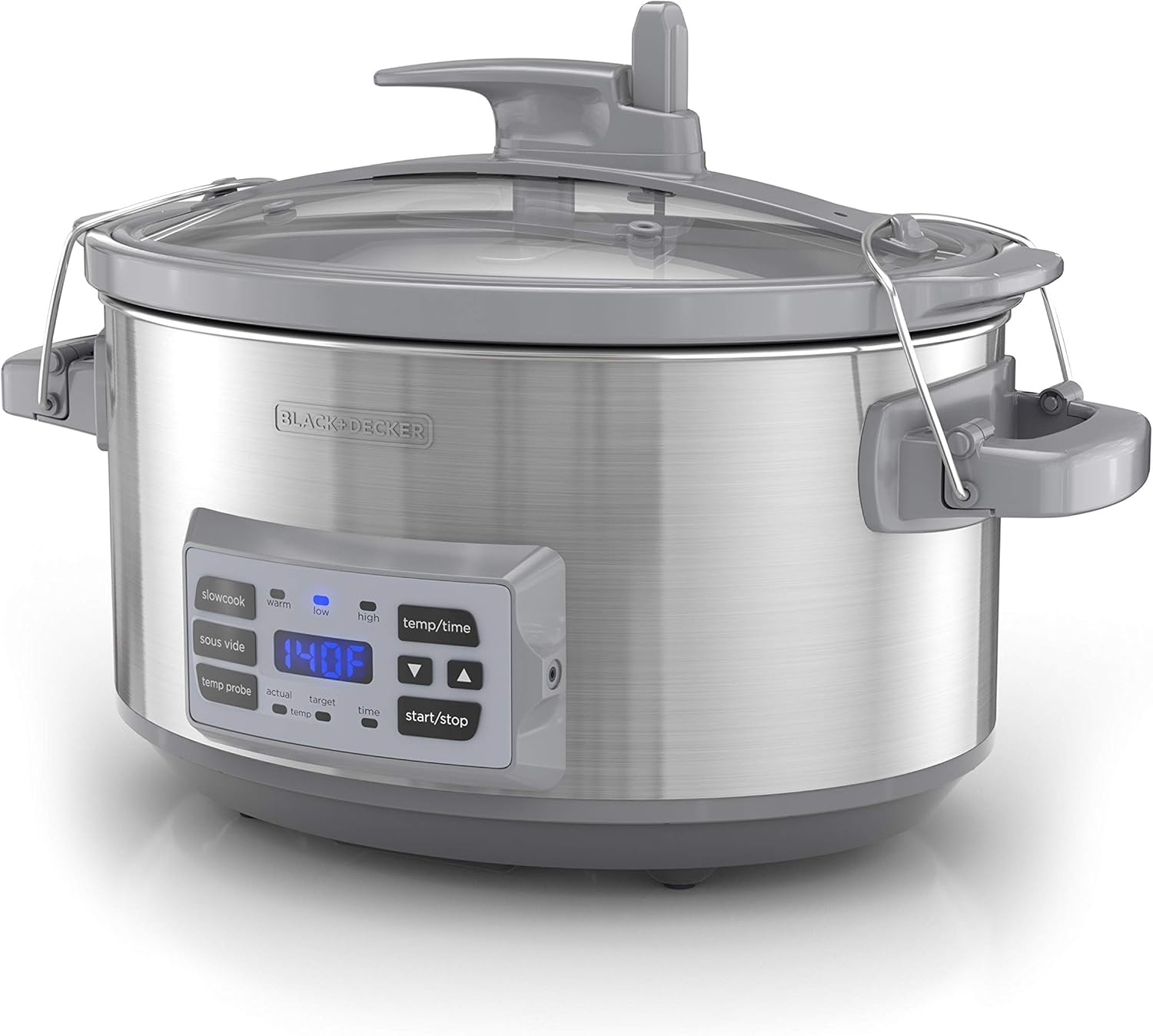 BLACK+DECKER 7-Quart Digital Slow Cooker with Temperature Probe