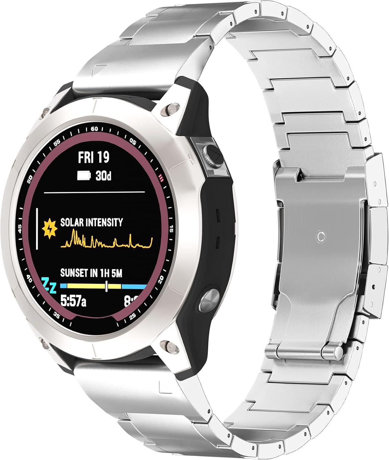 LDFAS Fenix 8/7X/6X/5X Plus Band - 26mm Titanium Metal Strap
