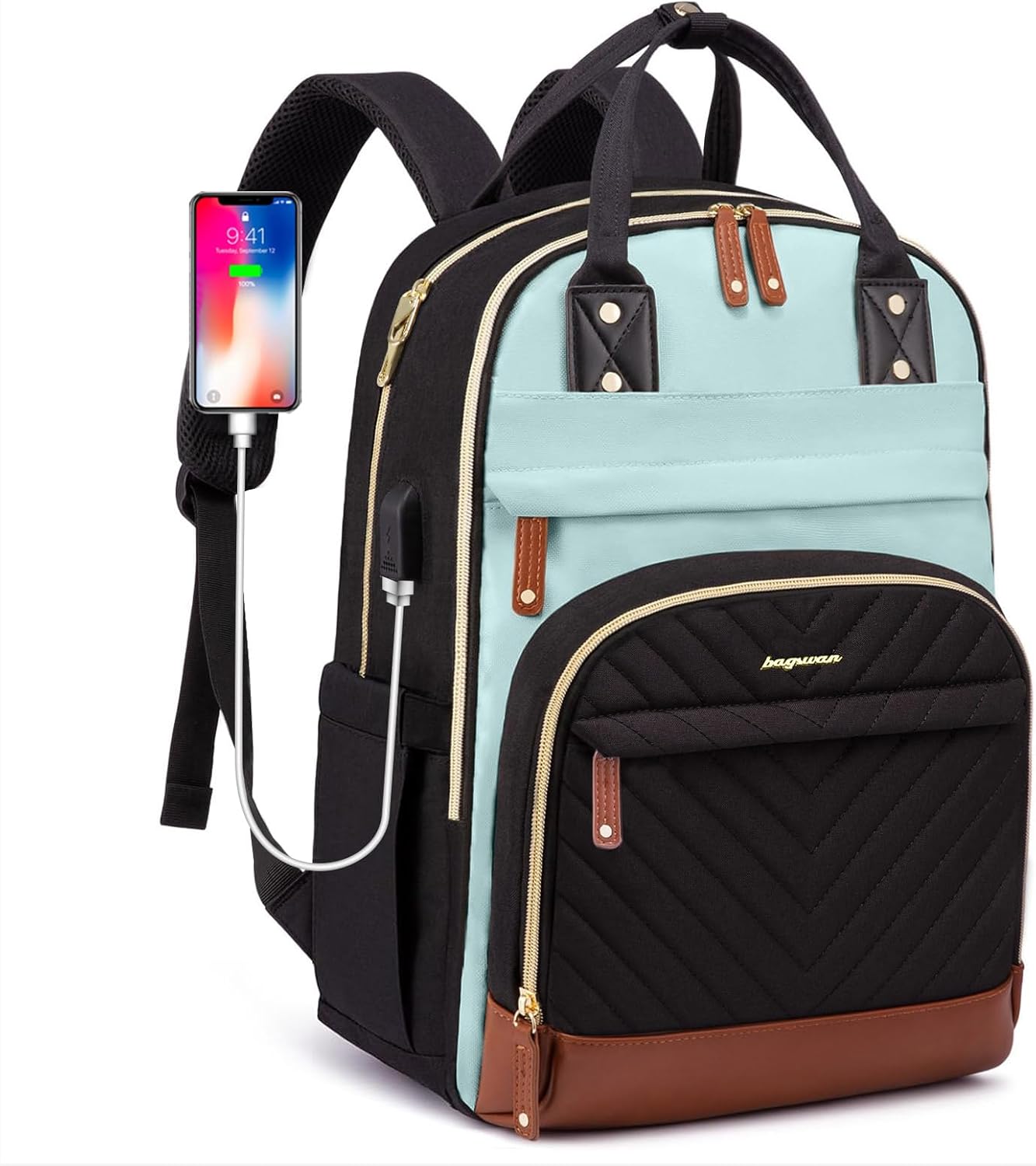 Laptop Backpack for Women Work Bookbag with USB Charger
