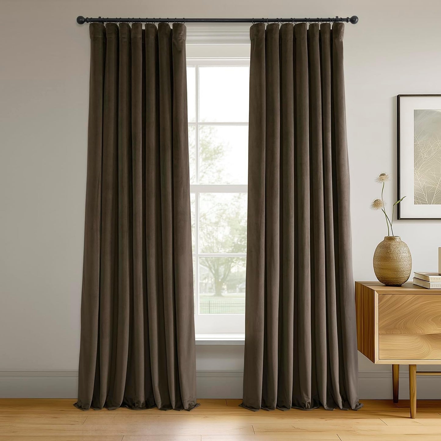 HPD Half Price Drapes Velvet Thermal Blackout Curtains 84 Inch