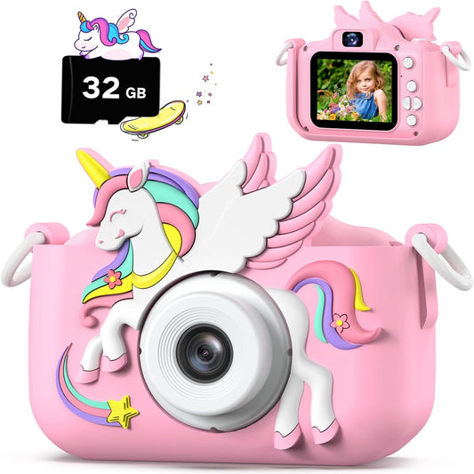 Cute Kids Camera Bundle with 32G SD Card - Perfect Gift for Ages 3-12!