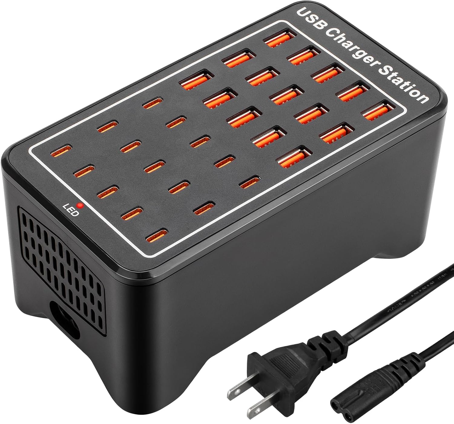 30 Port USB Charger Block for Fast Charging Multiple Devices