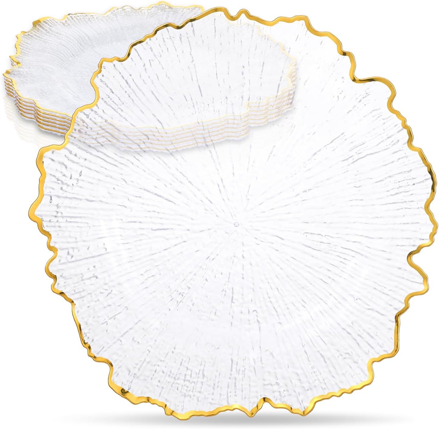 6 Pack Elegant Charger Plates for Stylish Tabletops