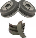 TRQ Rear Brake Shoe & Drum Kit Compatible with 2010-2013 Ford Transit