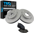 TRQ Front Brake Pad & Rotor Kit Compatible with 2014-2017 Nissan LEAF