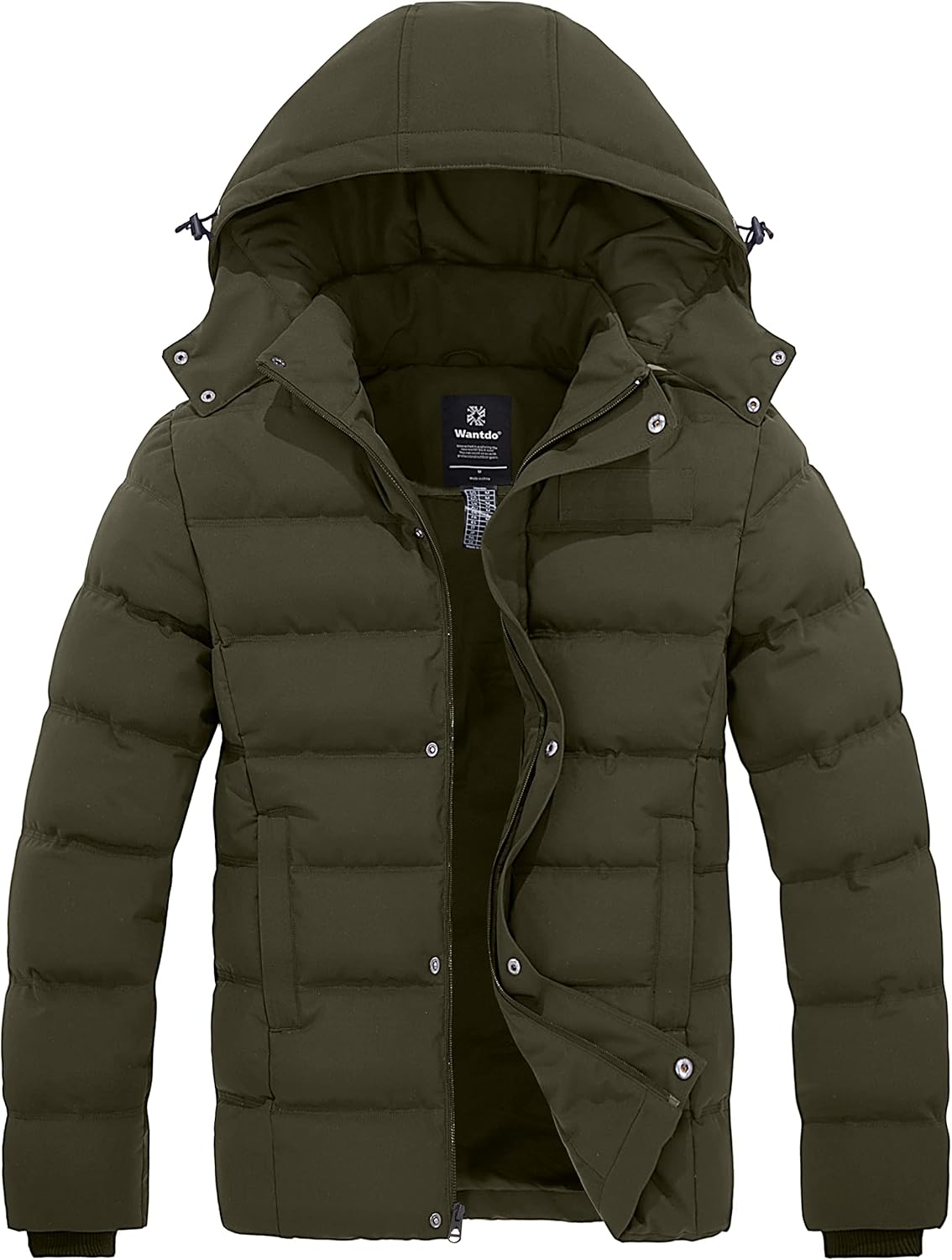 Wantdo Men's Hooded Winter Coat - Warm Puffer Jacket for Cold