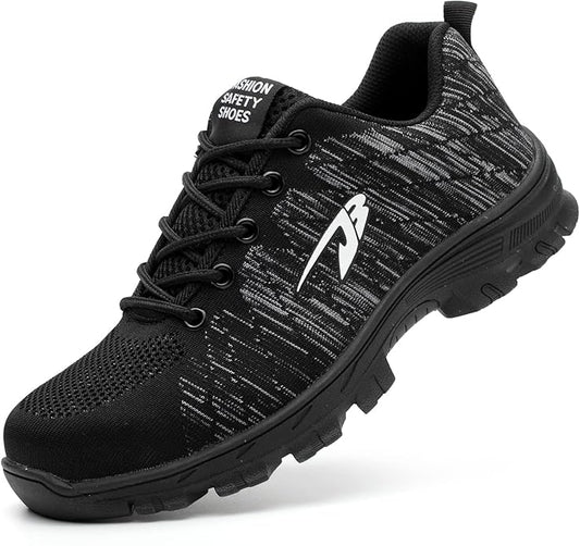 TICCOON Work Steel Toe Shoes for Men and Women - Lightweight Safety