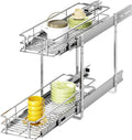 2 Tier Individual Pull Out Cabinet Organizer 7.12in W x 21.12in D