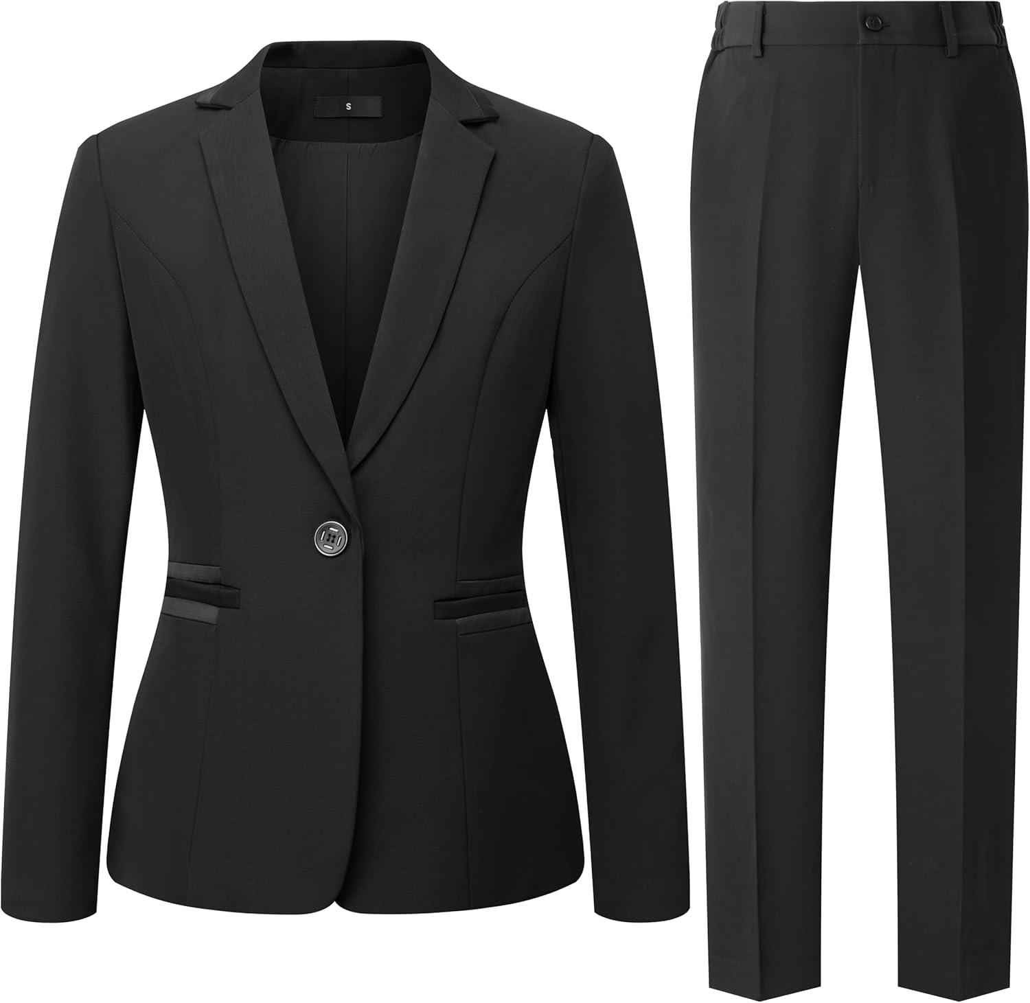 Women's 2 Piece Suit Blazer Pants Set for Business Casual Wear