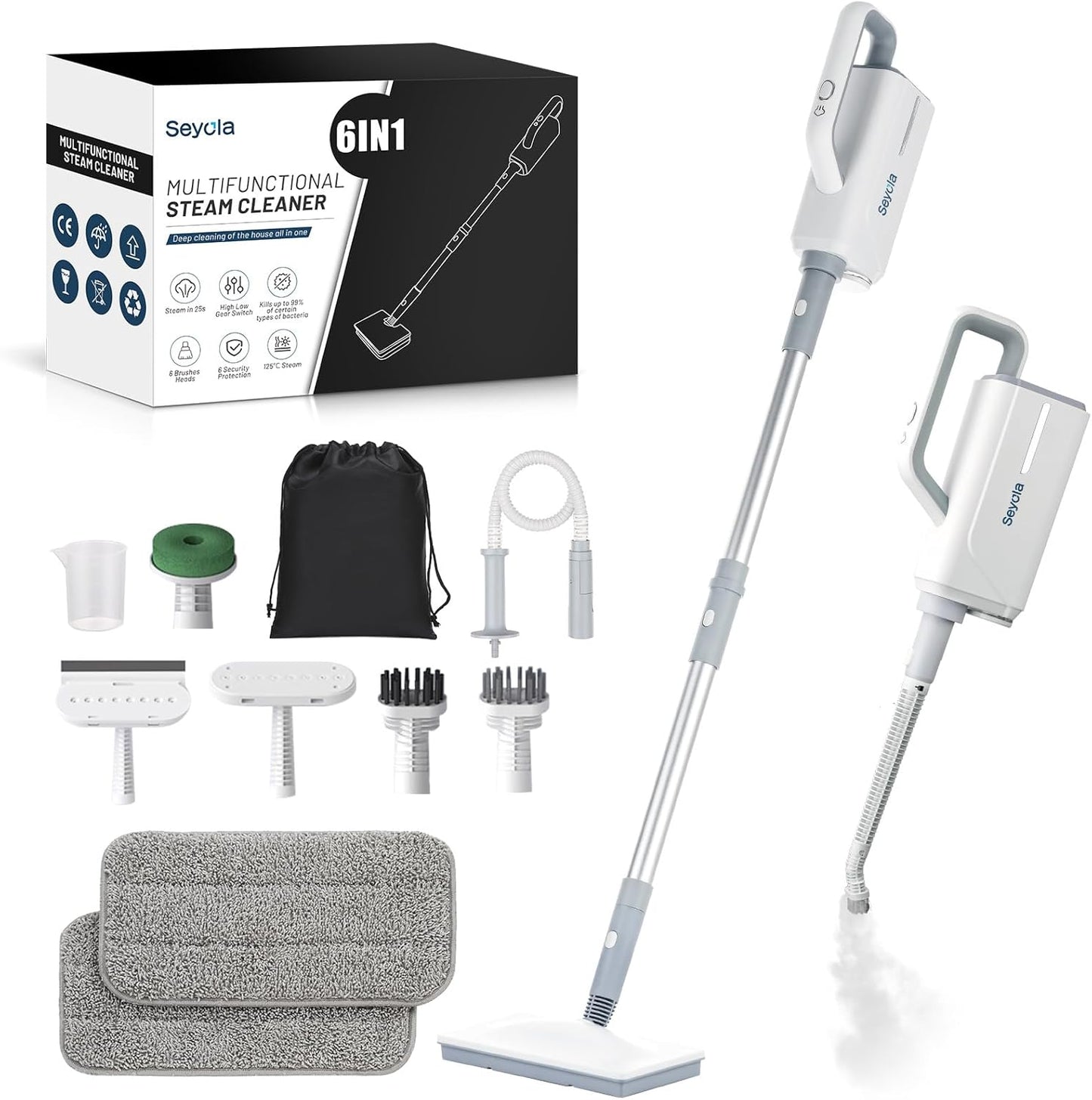 Steam Mop for Floor Cleaning - 6-in-1 Multi-function Cleaner