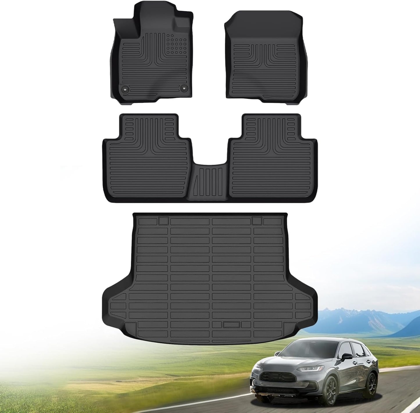 Hutisya Floor Mats & Cargo Liner Set for Honda HR-V 2023-2026