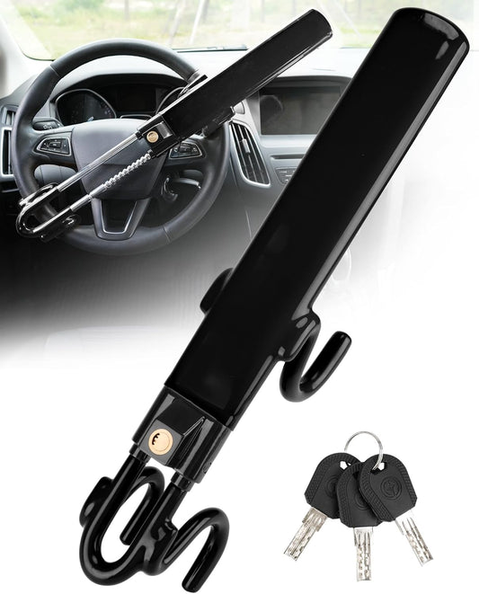 Tevlaphee Steering Wheel Lock Heavy Duty Anti-Theft Device