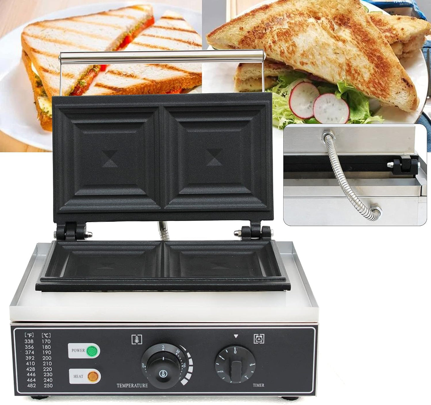 QUEMARQUE Sandwich Maker: Crispy Sandwiches in Minutes!