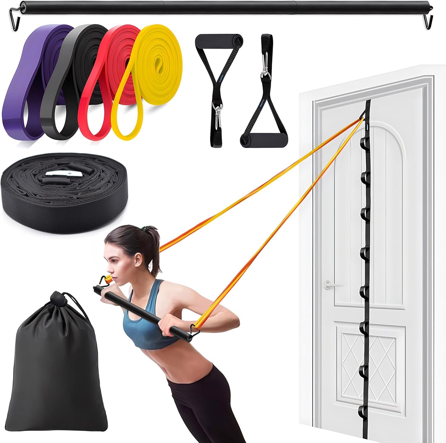Brebebe Door Anchor Strap for Resistance Bands Home Fitness
