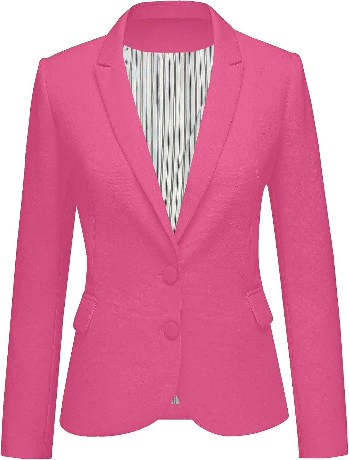 Stylish Notched Lapel Blazer Jacket for Women by LookbookStore
