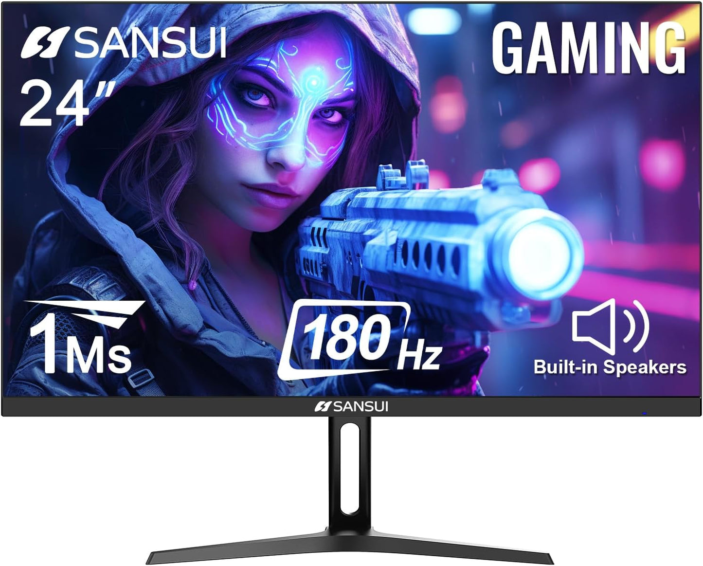 SANSUI 24 Gaming Monitor 180Hz - FHD 1080P, VESA Support