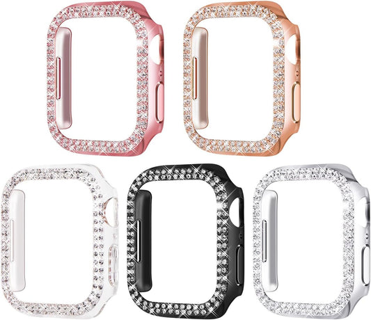 5-Pack Bling Diamond Apple Watch Case Set